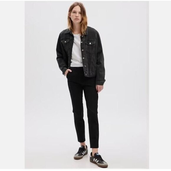 GAP Mid Rise Stretch Slim Straight Ankle Pants Black Size 4 PETITE #469007 RT$70 - Picture 9 of 16